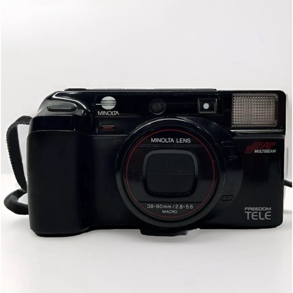 MINOLTA Freedom Tele AF 35mm 📸 Point and Shoot Film Camera Black - Untested - Picture 1 of 6